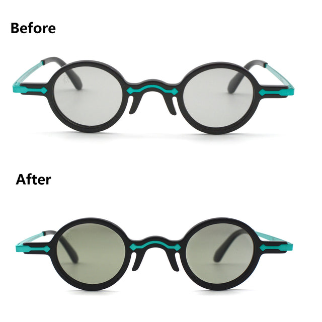 Freesbee Onyx Renkli Fotokromik Lensli Metal-Asetat Unisex Güneş Gözlüğü