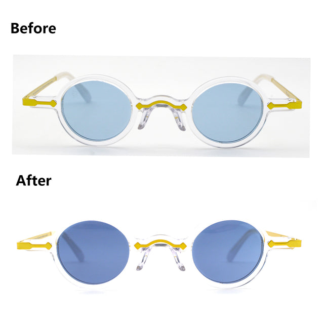 Freesbee Onyx Renkli Fotokromik Lensli Metal-Asetat Unisex Güneş Gözlüğü