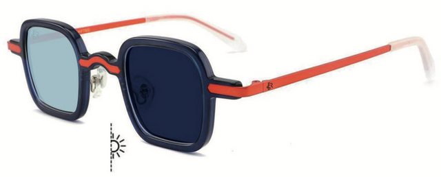 Freesbee Venice Renkli Fotokromik Lensli Metal-Asetat Unisex Güneş Gözlüğü